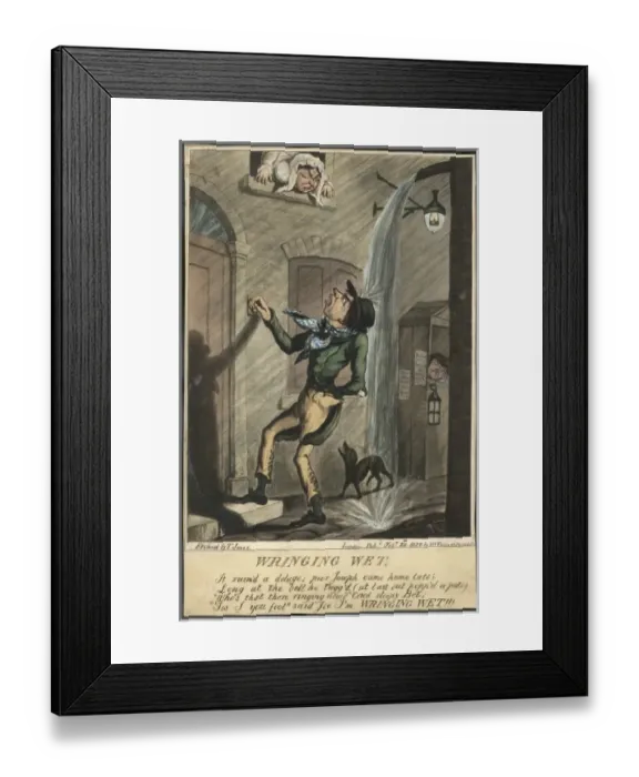 Framed Print : Rain in the Street Framed Print : Rain in the Street