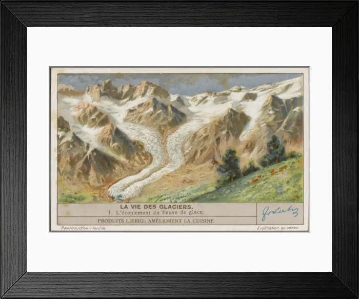 Framed Print : Glaciers (Liebig) 1 Framed Print : Glaciers (Liebig) 1