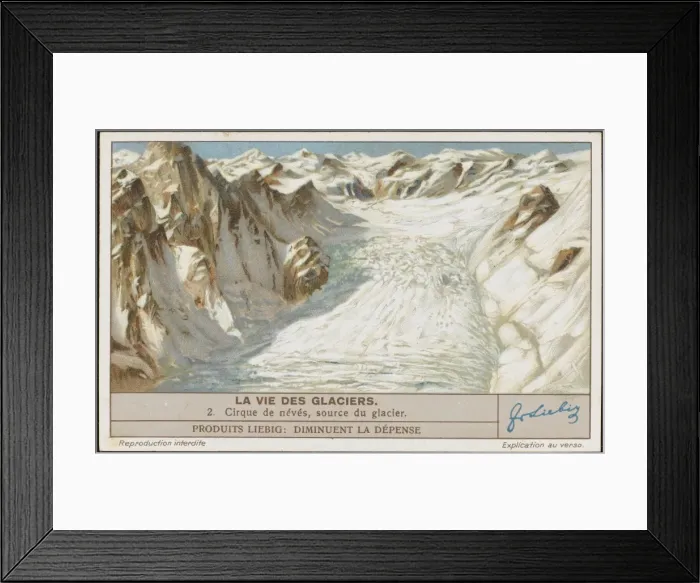 Framed Print : Glaciers (Liebig) 2 Framed Print : Glaciers (Liebig) 2