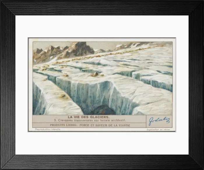 Framed Print : Glaciers (Liebig) 3 Framed Print : Glaciers (Liebig) 3