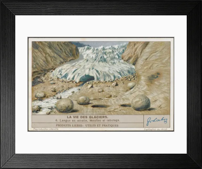 Framed Print : Glaciers (Liebig) 6 Framed Print : Glaciers (Liebig) 6