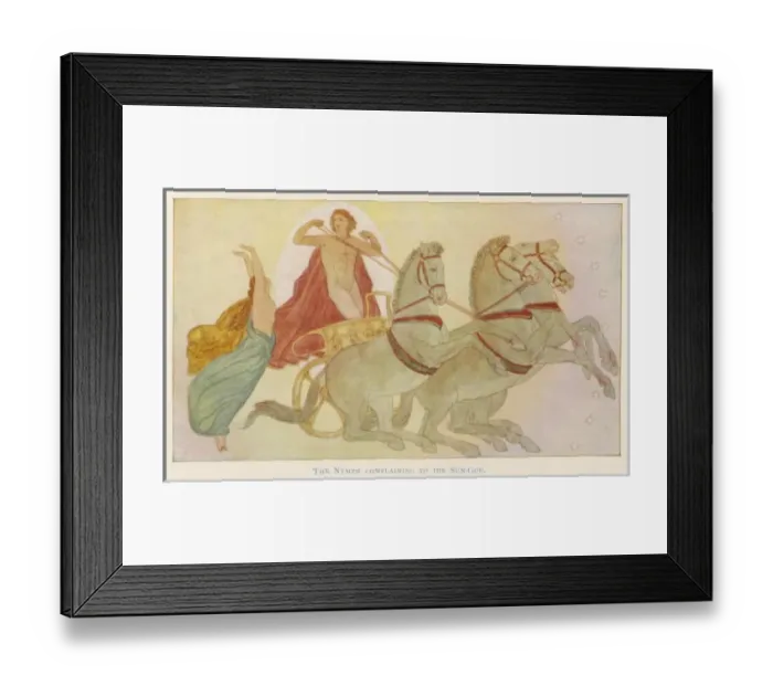 Framed Print : The Nymph & the Sun God Framed Print : The Nymph & the Sun God