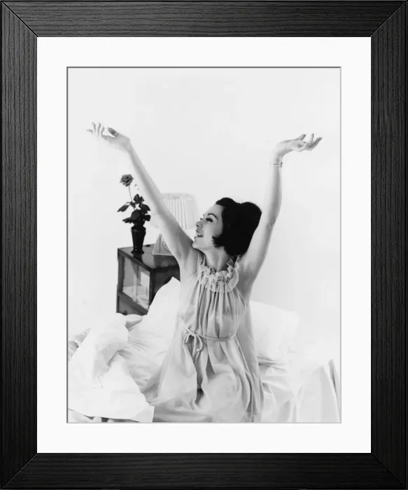 Framed Print : Female Model Waking Up Framed Print : Female Model Waking Up