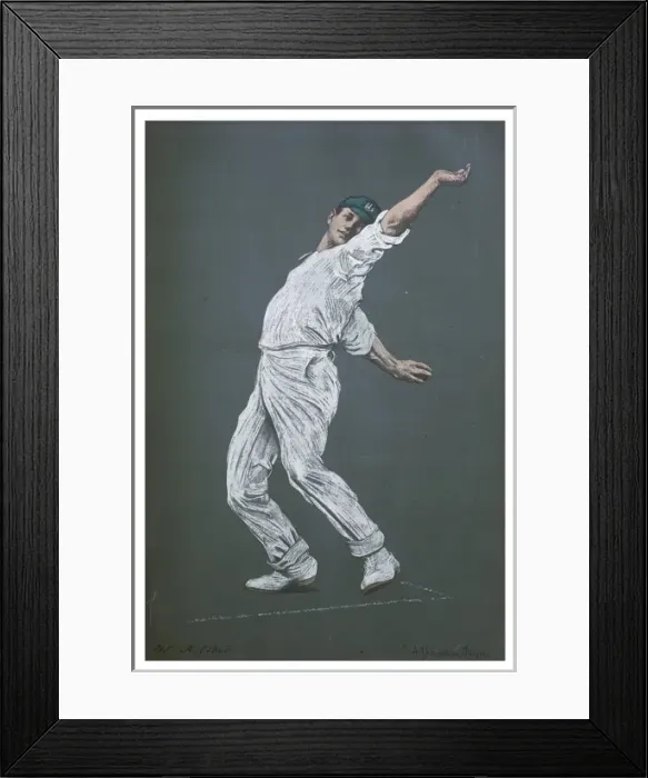 Framed Print : A Cotter - Cricketer Framed Print : A Cotter - Cricketer