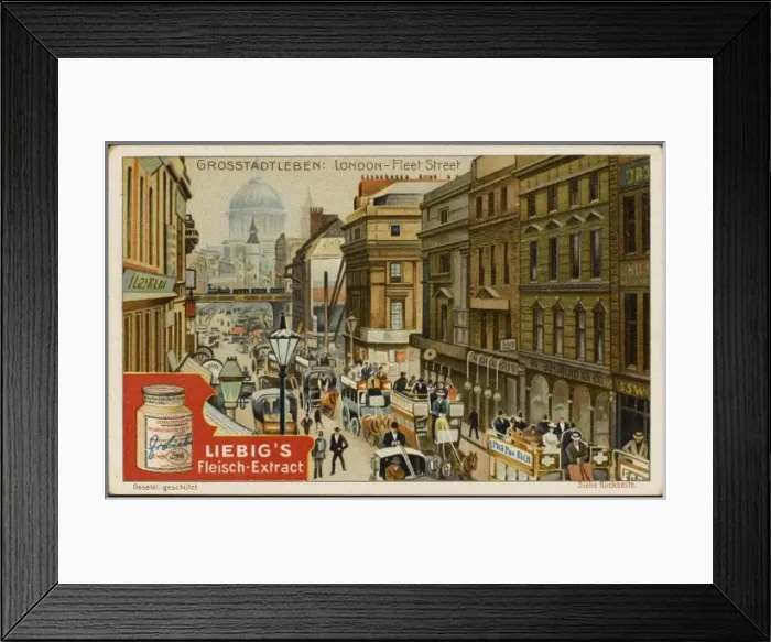 Framed Print : Fleet Street (Liebig) Framed Print : Fleet Street (Liebig)