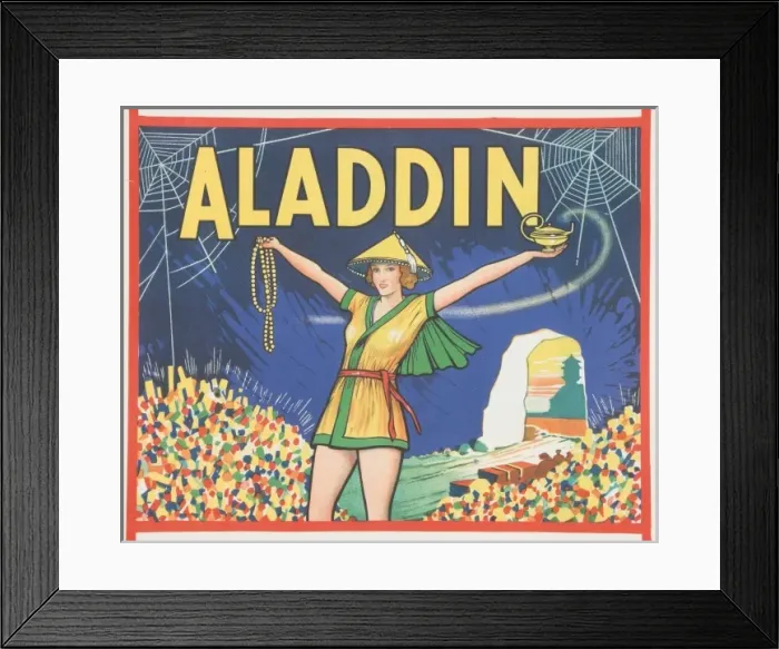 Framed Print : Aladdin theatre poster Framed Print : Aladdin theatre poster