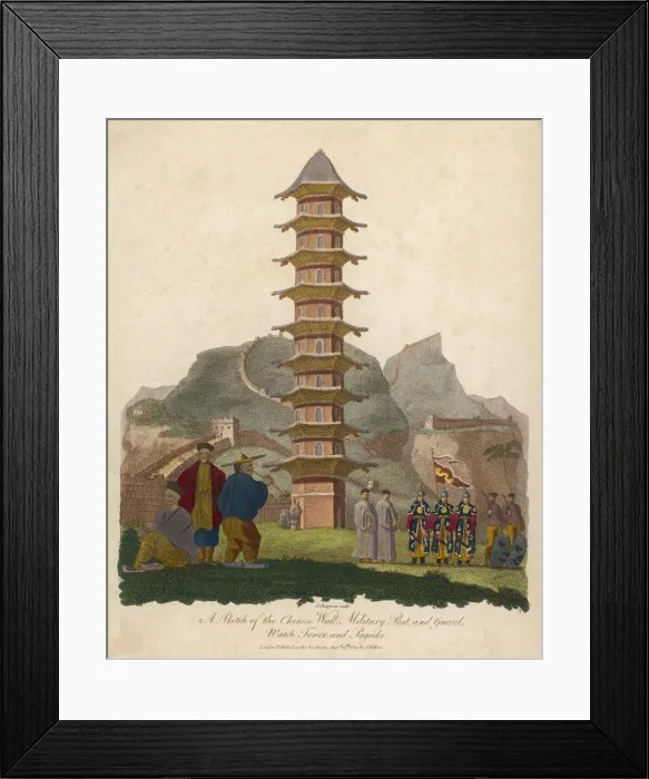 Framed Print : Great Wall & Pagoda Framed Print : Great Wall & Pagoda