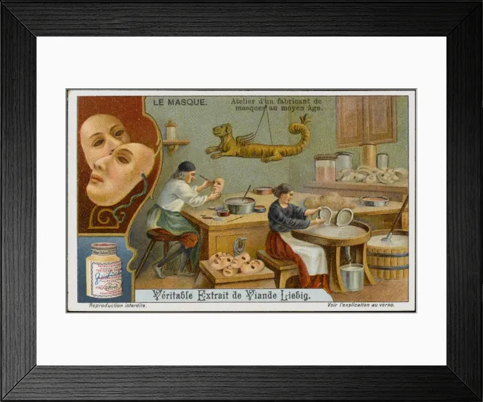 Framed Print : Making Medieval Masks Framed Print : Making Medieval Masks