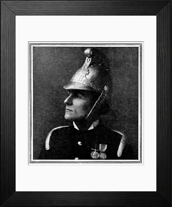 Framed Print : Lt. Sampson Sladen, London Fire Brigade, 1909 Framed Print : Lt. Sampson Sladen, London Fire Brigade, 1909