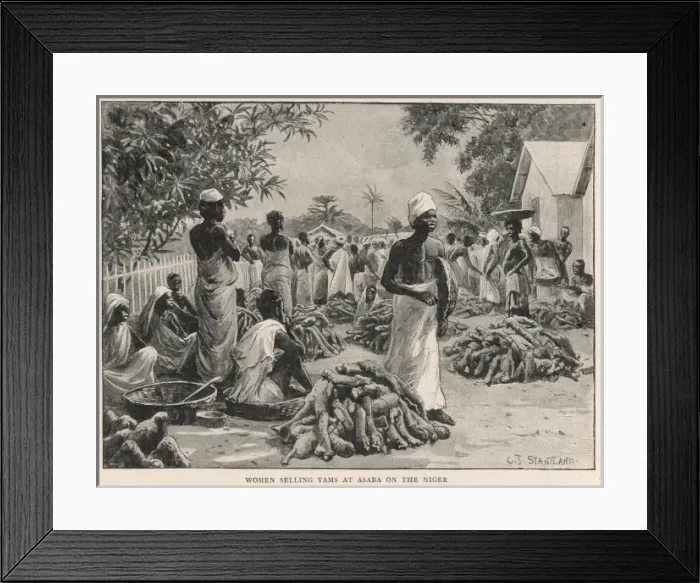 Framed Print : Yam Market, Asaba, River Niger Framed Print : Yam Market, Asaba, River Niger