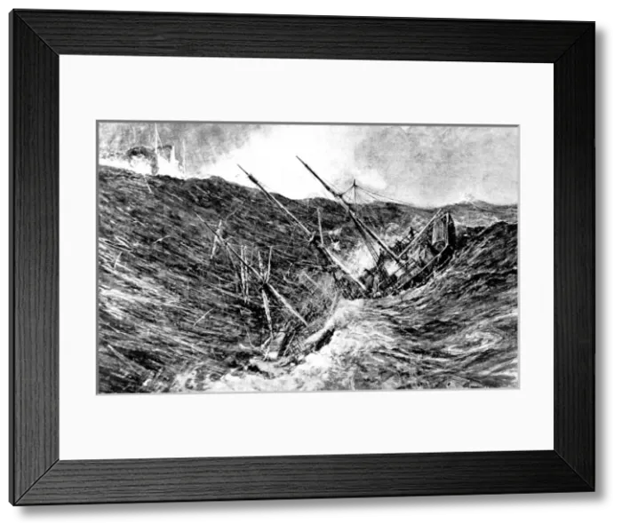 Framed Print : The Nimrod in a storm, Antarctic Ocean, 1908 Framed Print : The Nimrod in a storm, Antarctic Ocean, 1908