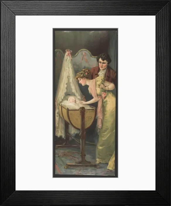 Framed Print : New parents and baby Framed Print : New parents and baby