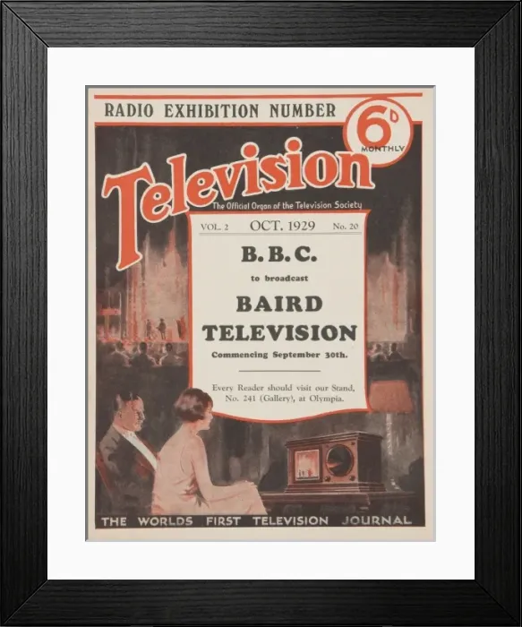 Framed Print : Television magazine cover