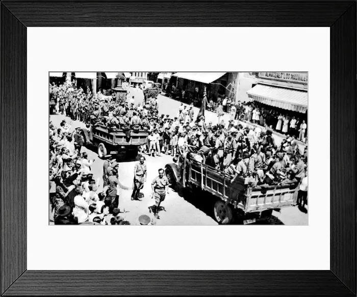 Framed Print : The Spanish Foreign Legion moving through Andalucia; Spanish Framed Print : The Spanish Foreign Legion moving through Andalucia; Spanish