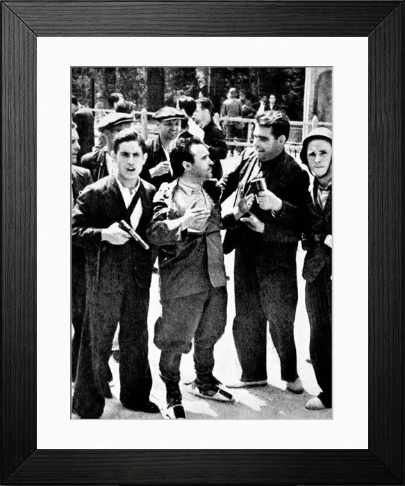 Framed Print : Nationalist Officer captured by Republicans; Spanish Civil W Framed Print : Nationalist Officer captured by Republicans; Spanish Civil W