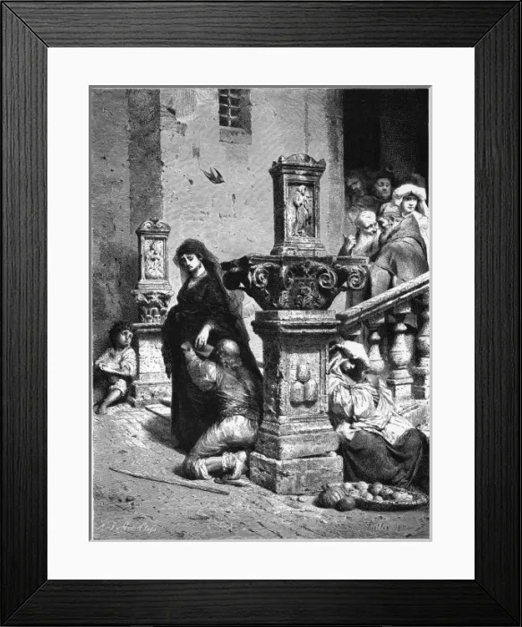 Framed Print : Italy Rome Sta Trinita Framed Print : Italy Rome Sta Trinita