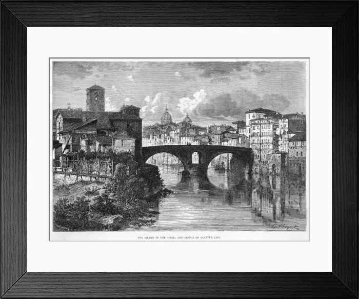 Framed Print : Italy Rome Isola Tiber Framed Print : Italy Rome Isola Tiber