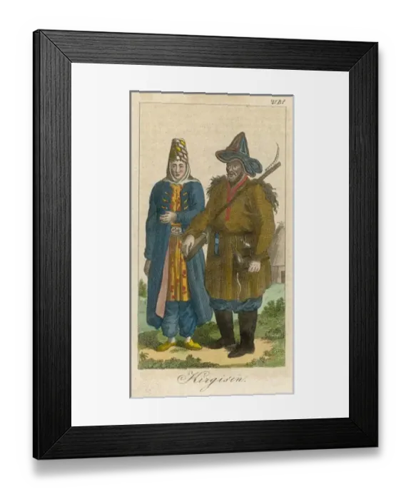Framed Print : Kirghiz Couple Framed Print : Kirghiz Couple