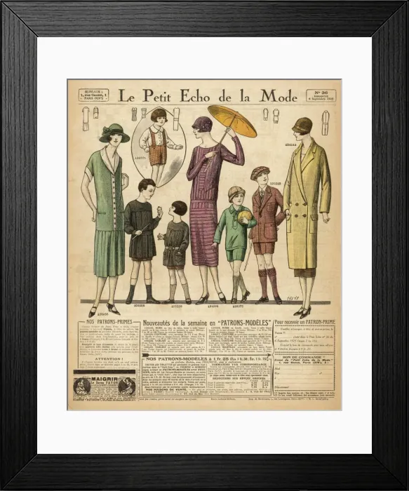 Framed Print : French Childrens Wear Framed Print : French Childrens Wear