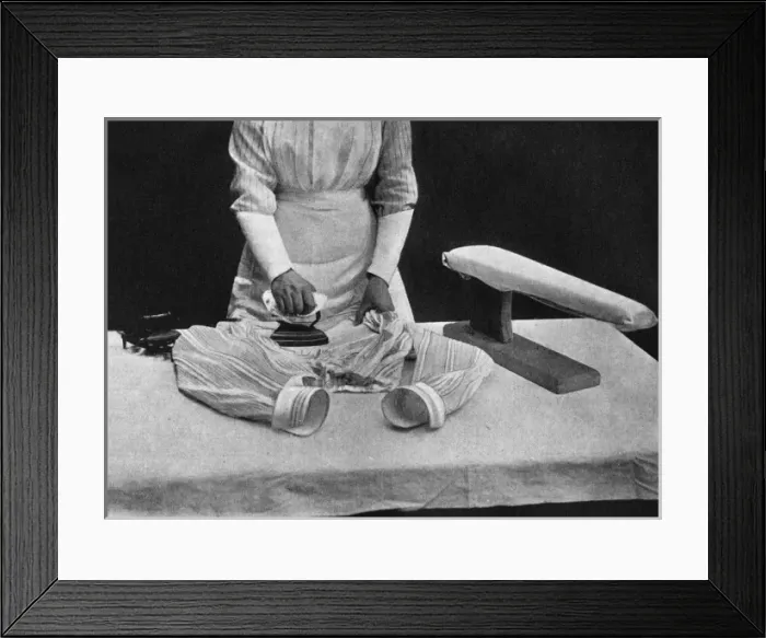 Framed Print : Ironing a Shirt 1911 Framed Print : Ironing a Shirt 1911