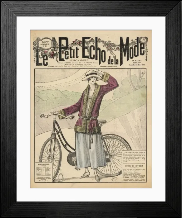 Framed Print : Lady and Bicycle Framed Print : Lady and Bicycle