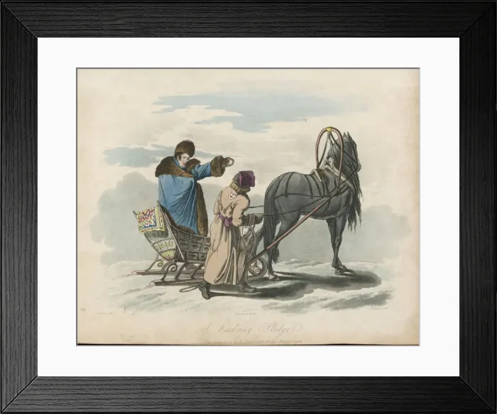 Framed Print : Russian Hackney Sledge Framed Print : Russian Hackney Sledge