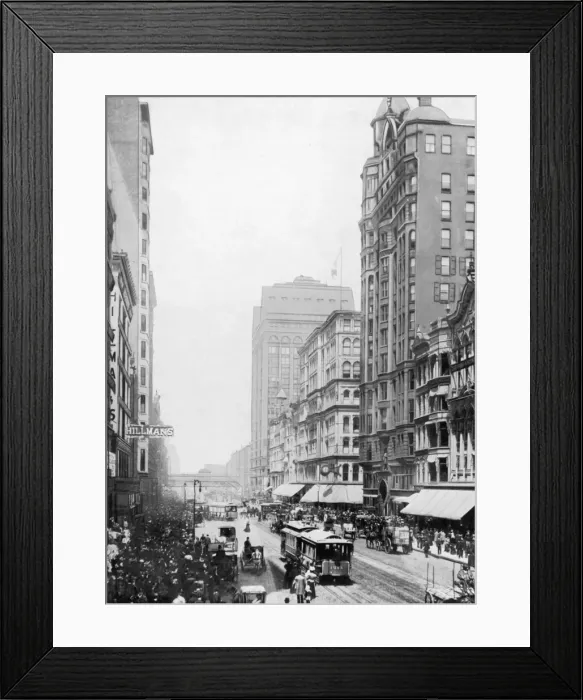 Framed Print : Chicago Street Scene Framed Print : Chicago Street Scene
