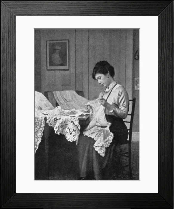 Framed Print : Lace-Cleaning & Repair Framed Print : Lace-Cleaning & Repair