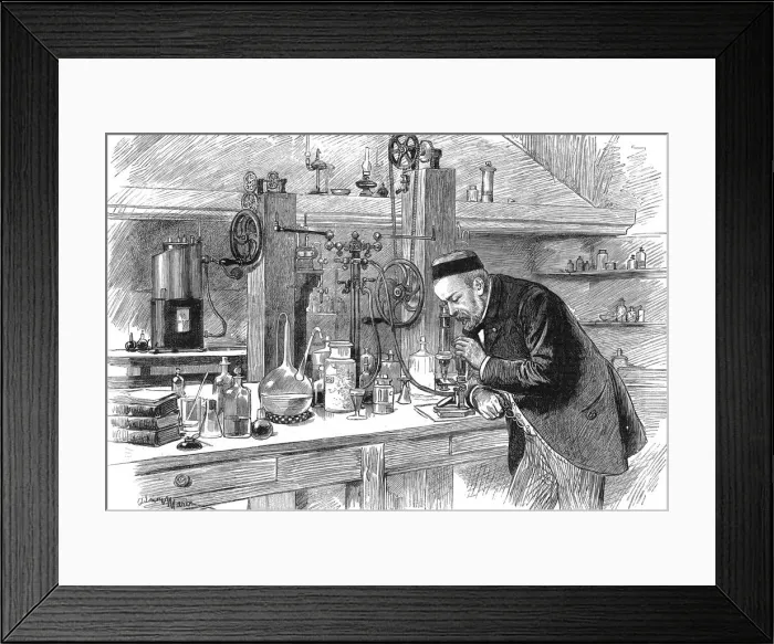 Framed Print : Louis Pasteur in his laboratory Framed Print : Louis Pasteur in his laboratory