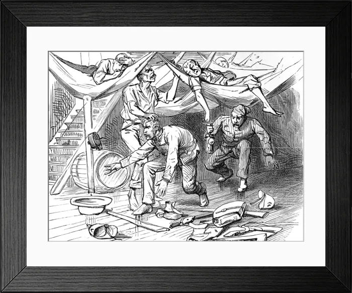 Framed Print : The Zulu war. On board a troop ship bound for the Cape Framed Print : The Zulu war. On board a troop ship bound for the Cape
