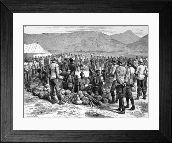 Framed Print : The Zulu War. The camp bazaar Framed Print : The Zulu War. The camp bazaar