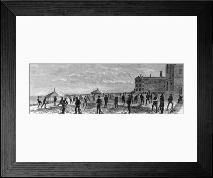 Framed Print : Broadmoor - view of the terrace where male prisoners were ab Framed Print : Broadmoor - view of the terrace where male prisoners were ab