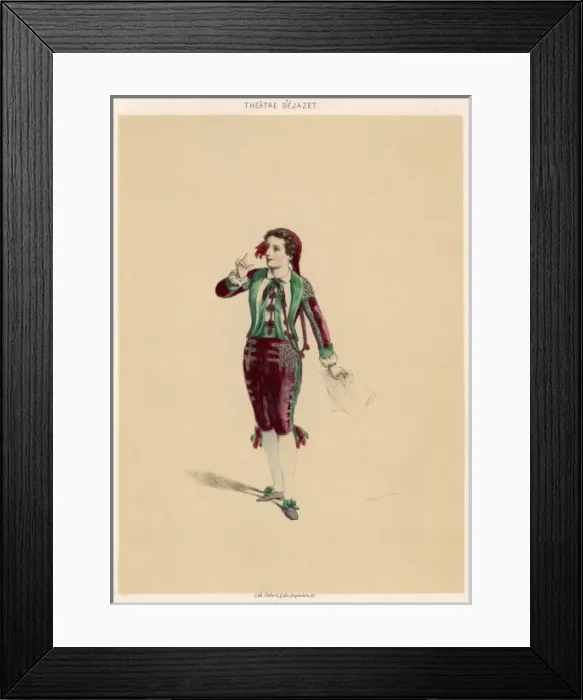 Framed Print : Mlle Dejazet - Figaro Framed Print : Mlle Dejazet - Figaro