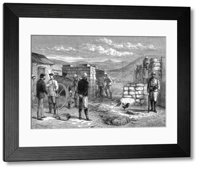Framed Print : Zulu war sketches by our special artist. Scene in the New Fo Framed Print : Zulu war sketches by our special artist. Scene in the New Fo