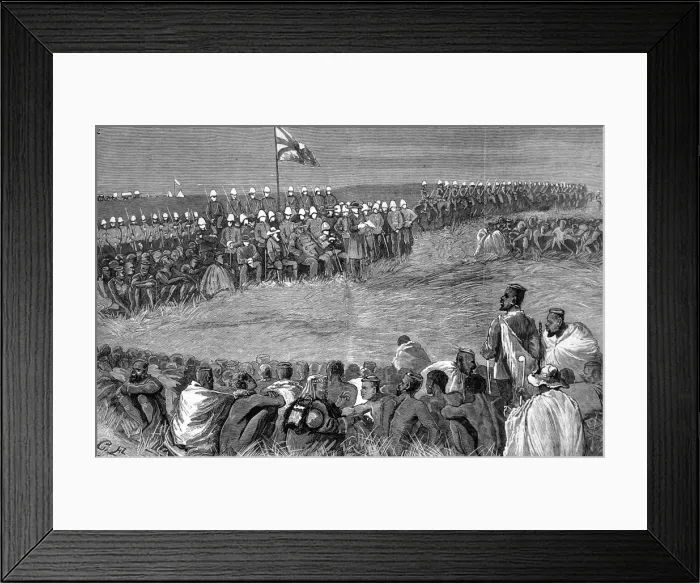 Framed Print : The Zulu Wars. The restoration of Cetewayo(Cetshwayo) Framed Print : The Zulu Wars. The restoration of Cetewayo(Cetshwayo)