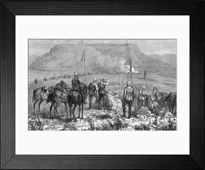 Framed Print : Lancers returning from burning kraals, Zulu War, 1879 Framed Print : Lancers returning from burning kraals, Zulu War, 1879
