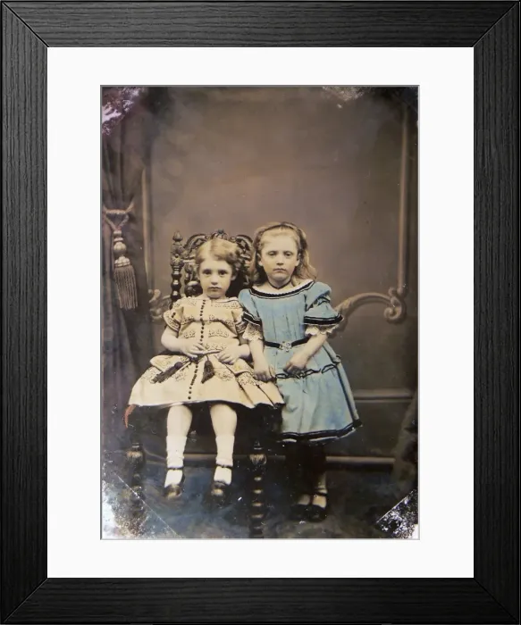 Framed Print : Two Young Girls - Photo Framed Print : Two Young Girls - Photo