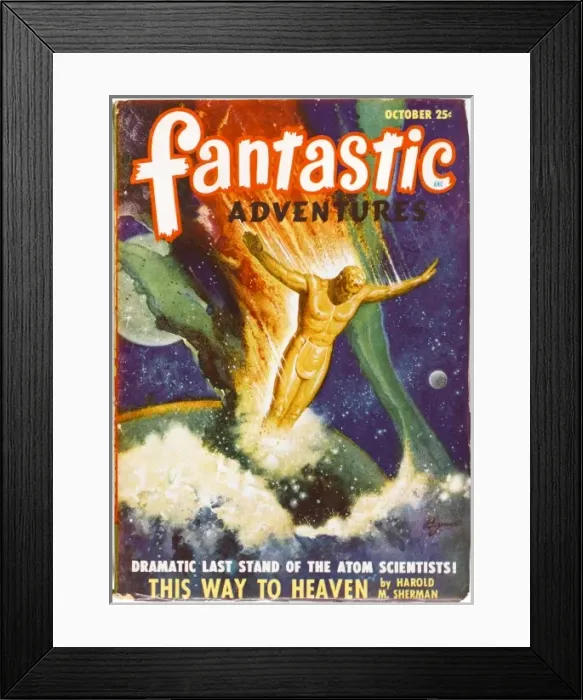 Framed Print : Golden Man in Space