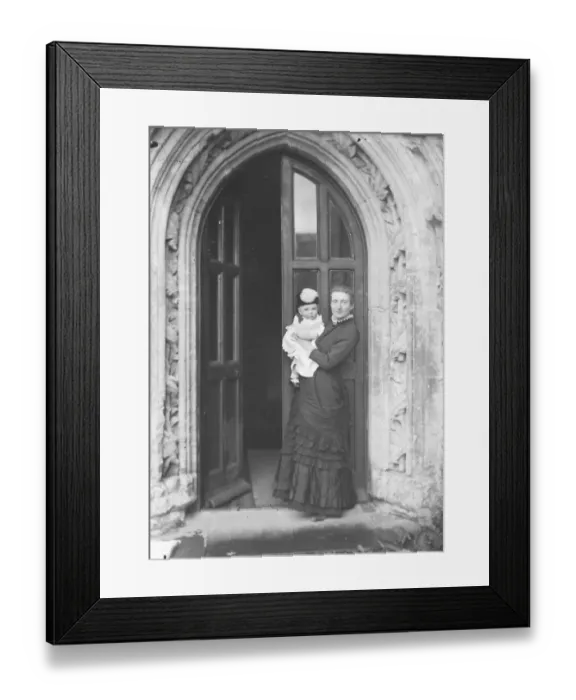 Framed Print : Mother & Child - Doorway Framed Print : Mother & Child - Doorway