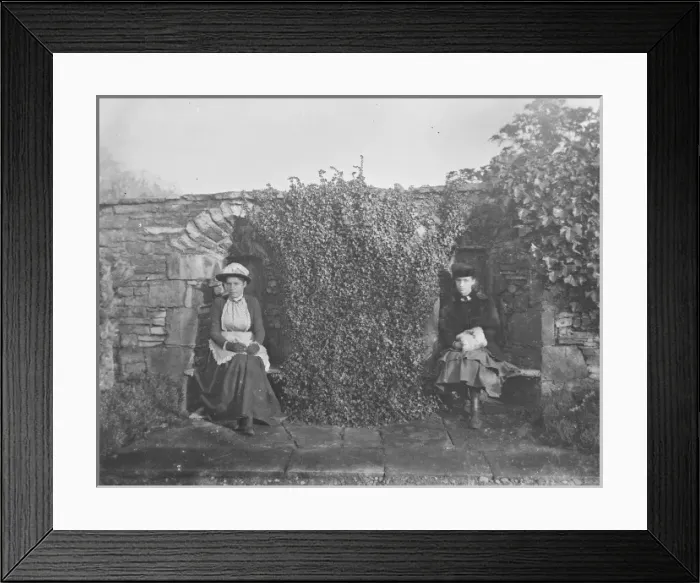 Framed Print : Garden Wall Seats Framed Print : Garden Wall Seats