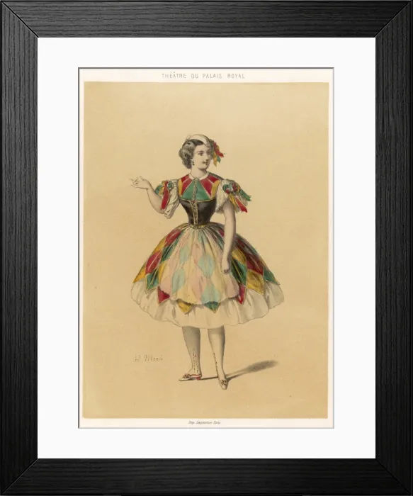 Framed Print : Dubouchet - Harlequin Framed Print : Dubouchet - Harlequin