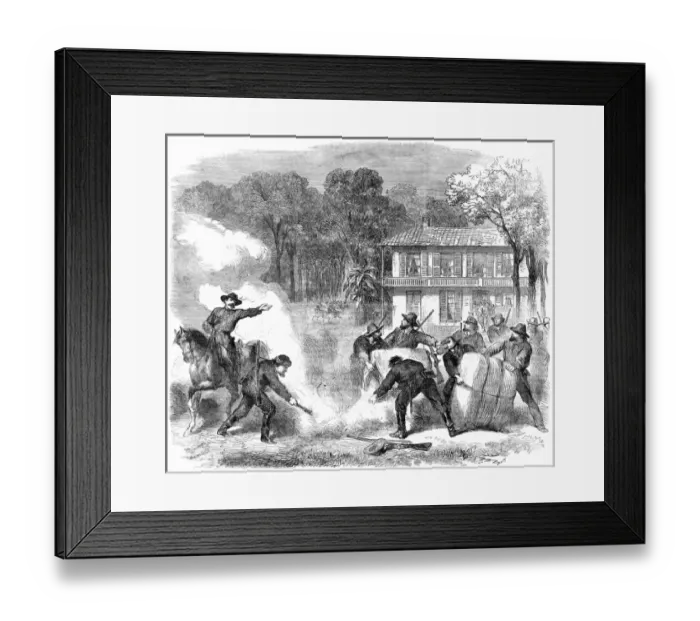 Framed Print : The Civil War in America: cottonburners in the neighbourhood Framed Print : The Civil War in America: cottonburners in the neighbourhood