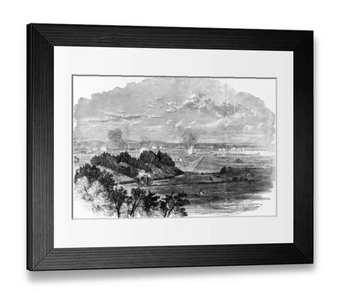 Framed Print : The Civil War in America. The bombardment of Frederickburg Framed Print : The Civil War in America. The bombardment of Frederickburg