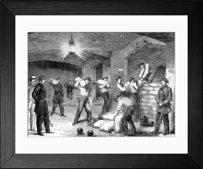 Framed Print : The Civil war in America. Repairing Fort Sumter Framed Print : The Civil war in America. Repairing Fort Sumter