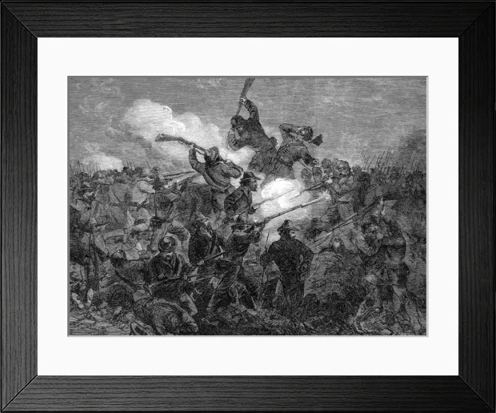 Framed Print : The Civil war in America. The fight for the rifle-pits in fr Framed Print : The Civil war in America. The fight for the rifle-pits in fr