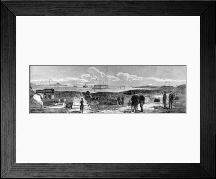 Framed Print : The Defences of Charleston; American Civil War, 1863 Framed Print : The Defences of Charleston; American Civil War, 1863