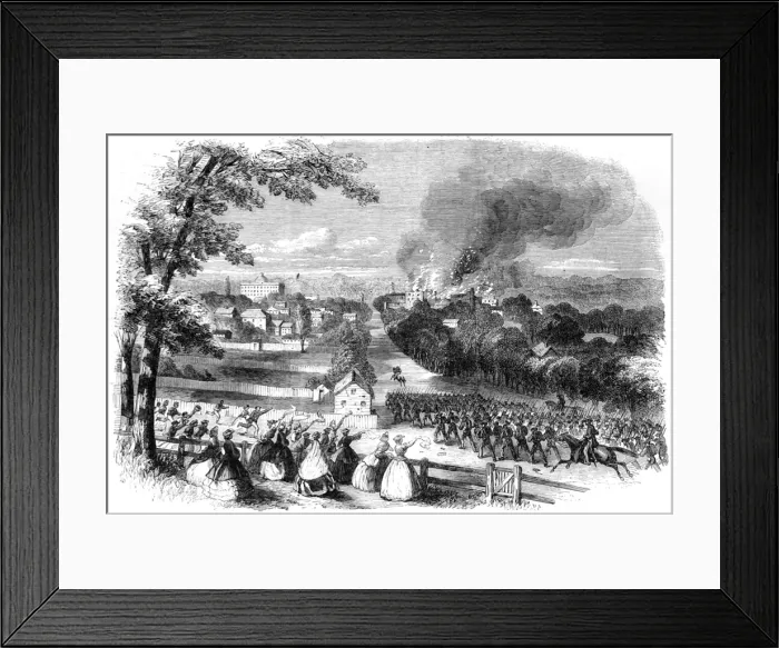 Framed Print : The Civil War in America. Re-occupation of Jackson, Missippi Framed Print : The Civil War in America. Re-occupation of Jackson, Missippi
