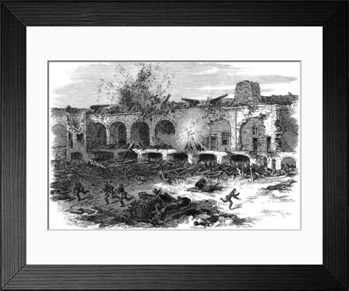 Framed Print : The Civil War in America. The interior of Fort Sumter, Charl Framed Print : The Civil War in America. The interior of Fort Sumter, Charl