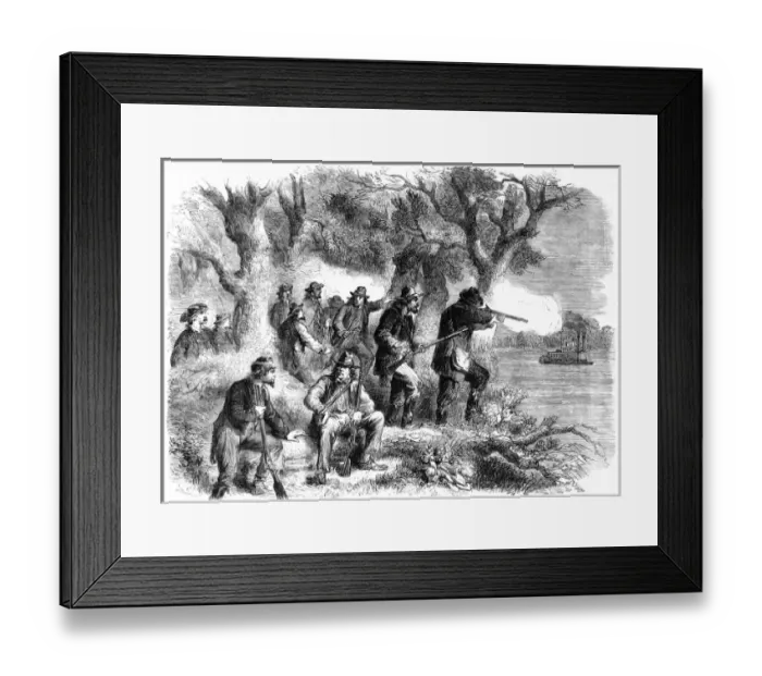 Framed Print : The Civil war in America: Jefferson Thompsons guerillas sho Framed Print : The Civil war in America: Jefferson Thompsons guerillas sho