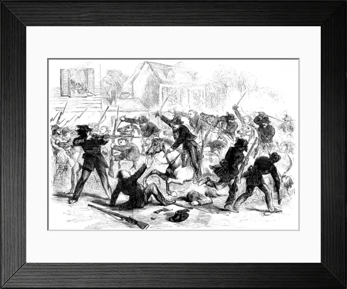 Framed Print : The Civil war in America. gallant charge of Federal (Unionis Framed Print : The Civil war in America. gallant charge of Federal (Unionis
